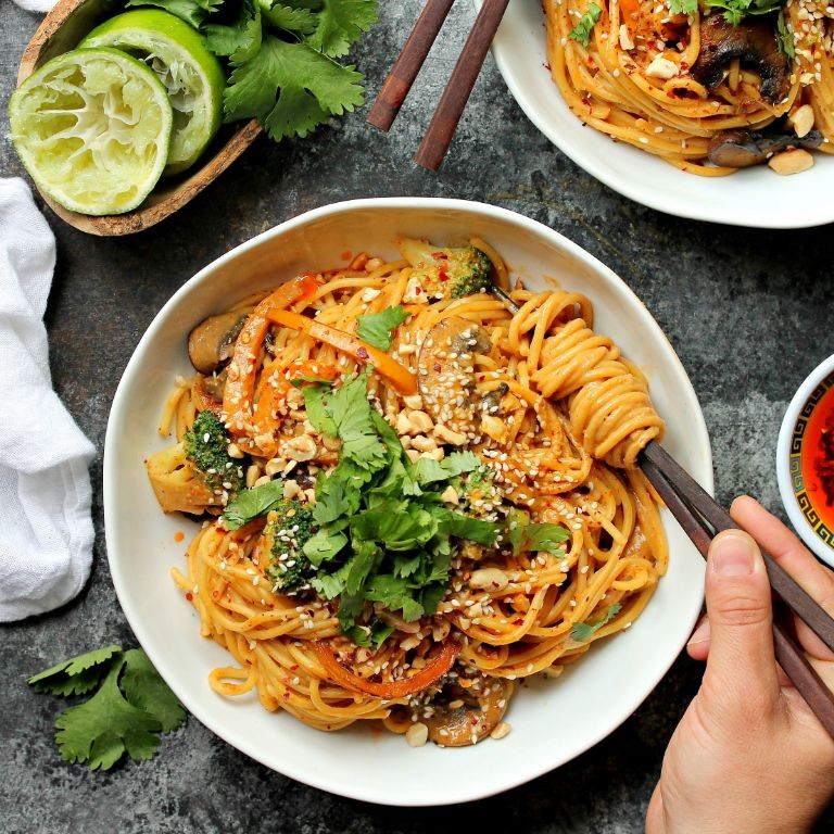 20-Minute Spicy Peanut Noodles