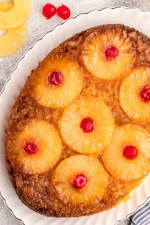 3-Ingredient Slow Cooker Pineapple Upside-Down Cake