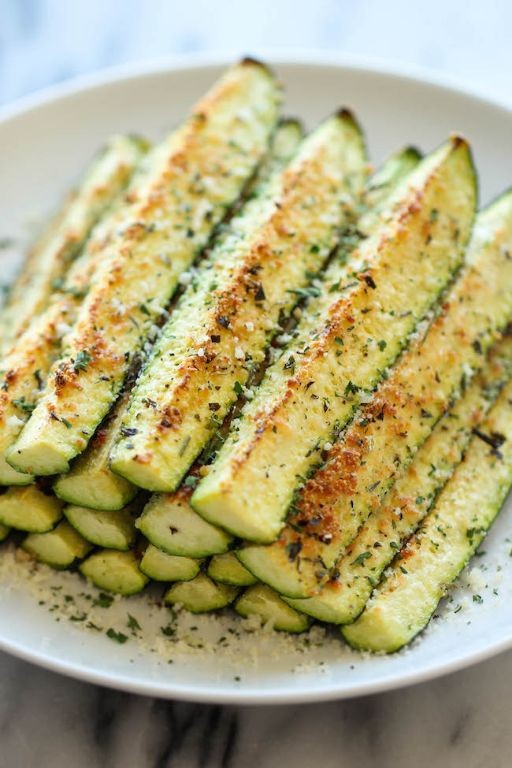 4 Ingredient Baked Parmesan Zucchini
