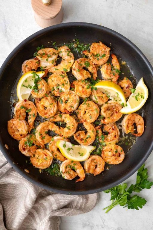 4 Ingredient Lemon Garlic Shrimp