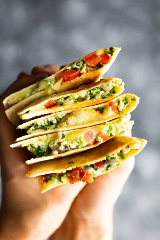 5-Ingredient Spinach Feta Quesadillas