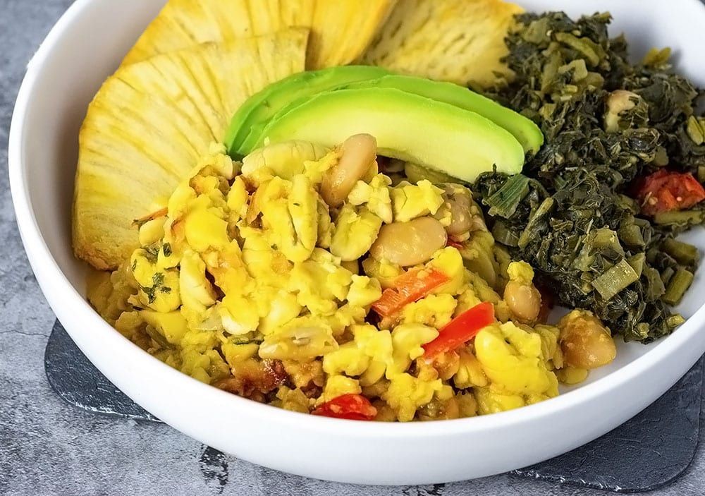 Ackee and Breadfruit Salad