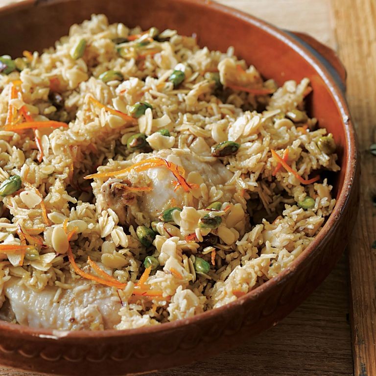 Afghani Pulao with Saffron and Pistachios