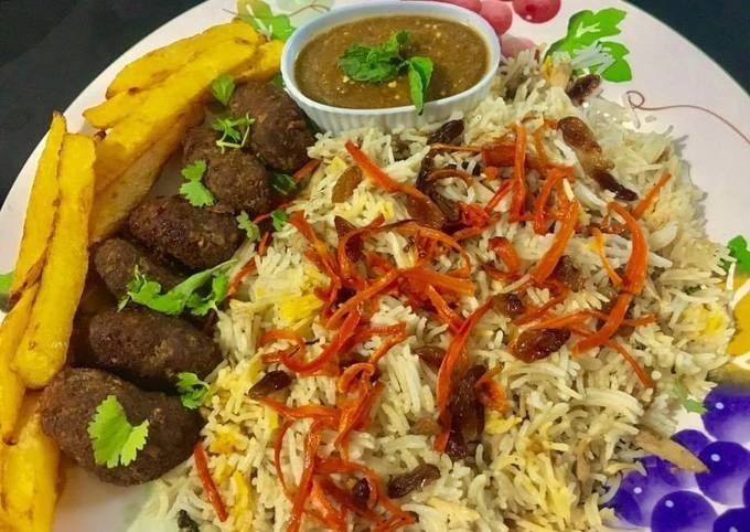 Afghani Pulao with Tomato and Green Peas