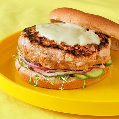 Ahi Tuna Burgers with Wasabi Aioli