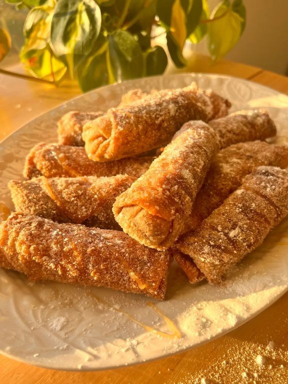 Air Fryer Banana Nutella Rolls