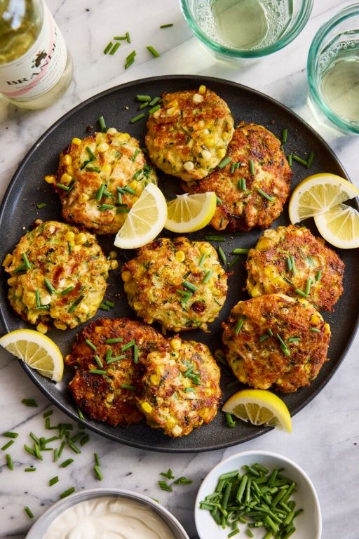 Air Fryer Chicken and Zucchini Fritters