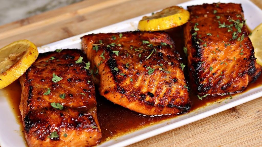 Air Fryer Honey Glazed Salmon