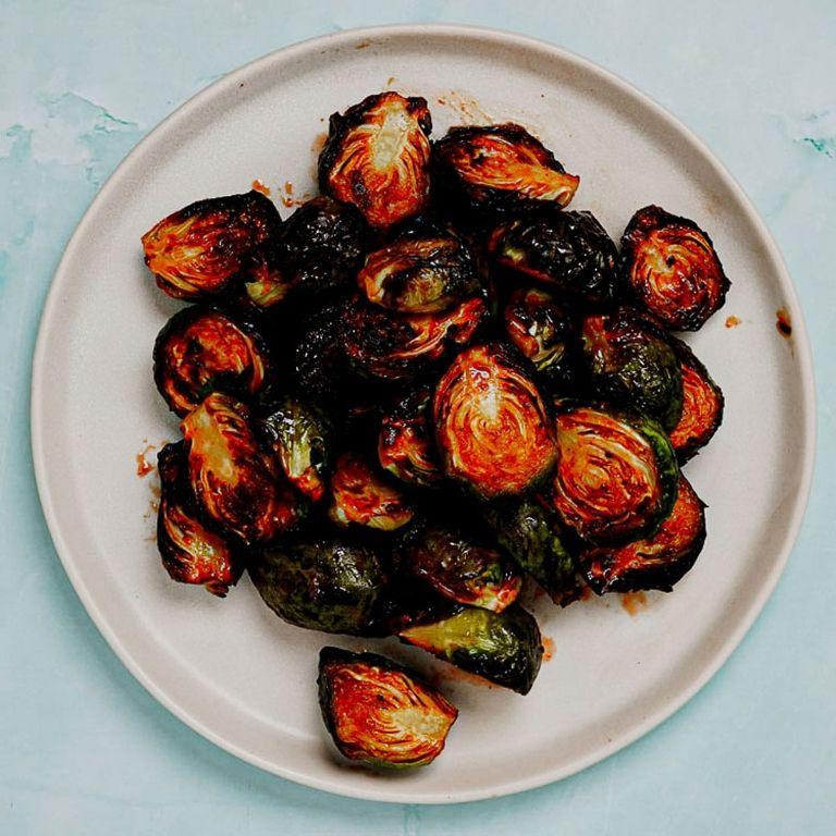 Air Fryer Honey Sriracha Brussels Sprouts