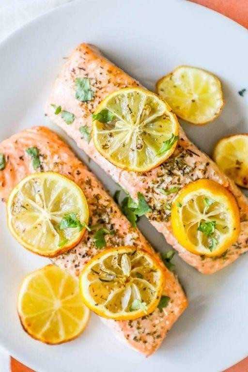 Air Fryer Lemon Garlic Salmon