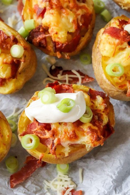 Air Fryer Loaded Potato Skins