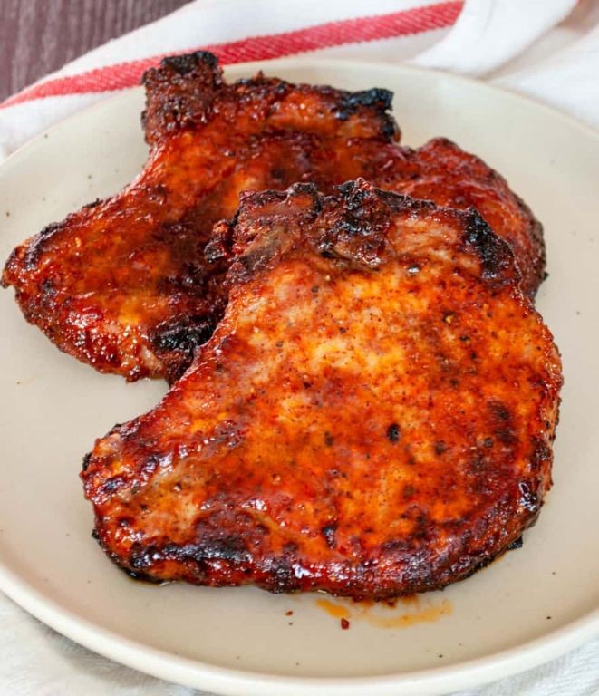 Air Fryer Oven BBQ Pork Chops