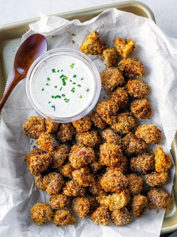 Air Fryer Panko-Crusted Mushrooms