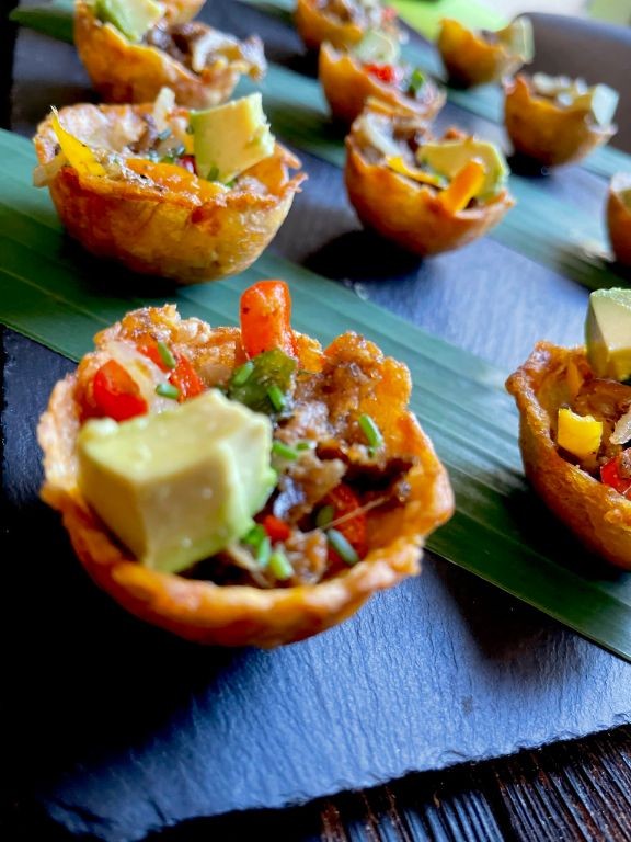 Air Fryer Stuffed Plantain Cups