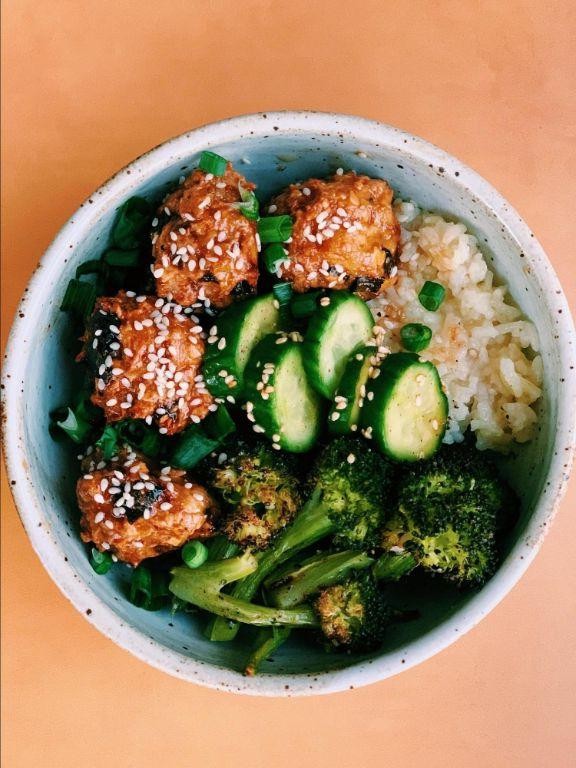 Air Fryer Teriyaki Chicken Bowls