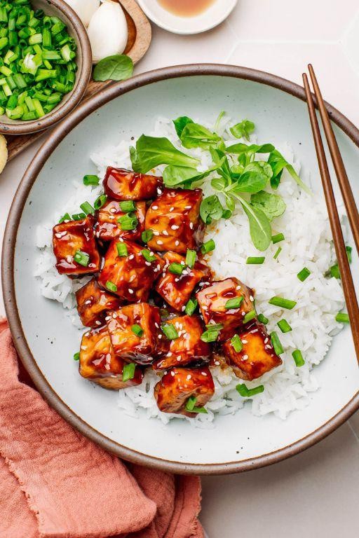 Air Fryer Teriyaki Glazed Tofu