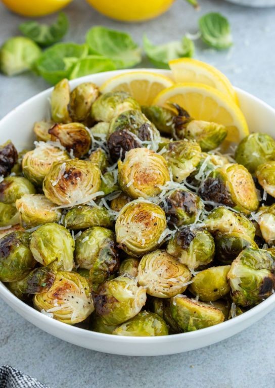 Air-Fryer Brussels Sprouts with Lemon and Herbs