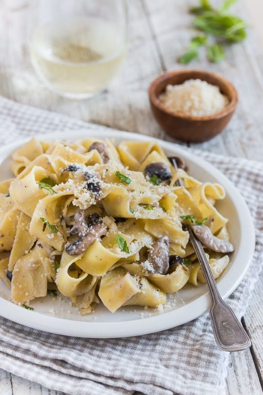 Alfredo Mushroom Spiral Pasta