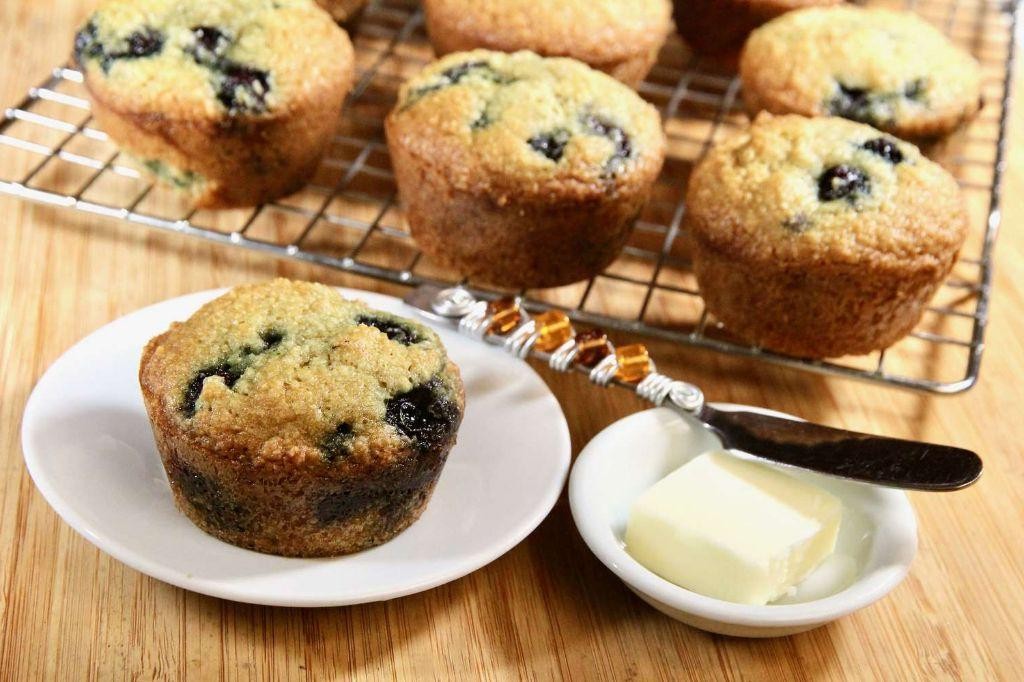 Almond Flour Blueberry Muffins