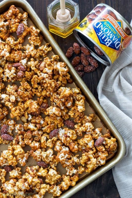 Almond Joy Caramel Corn