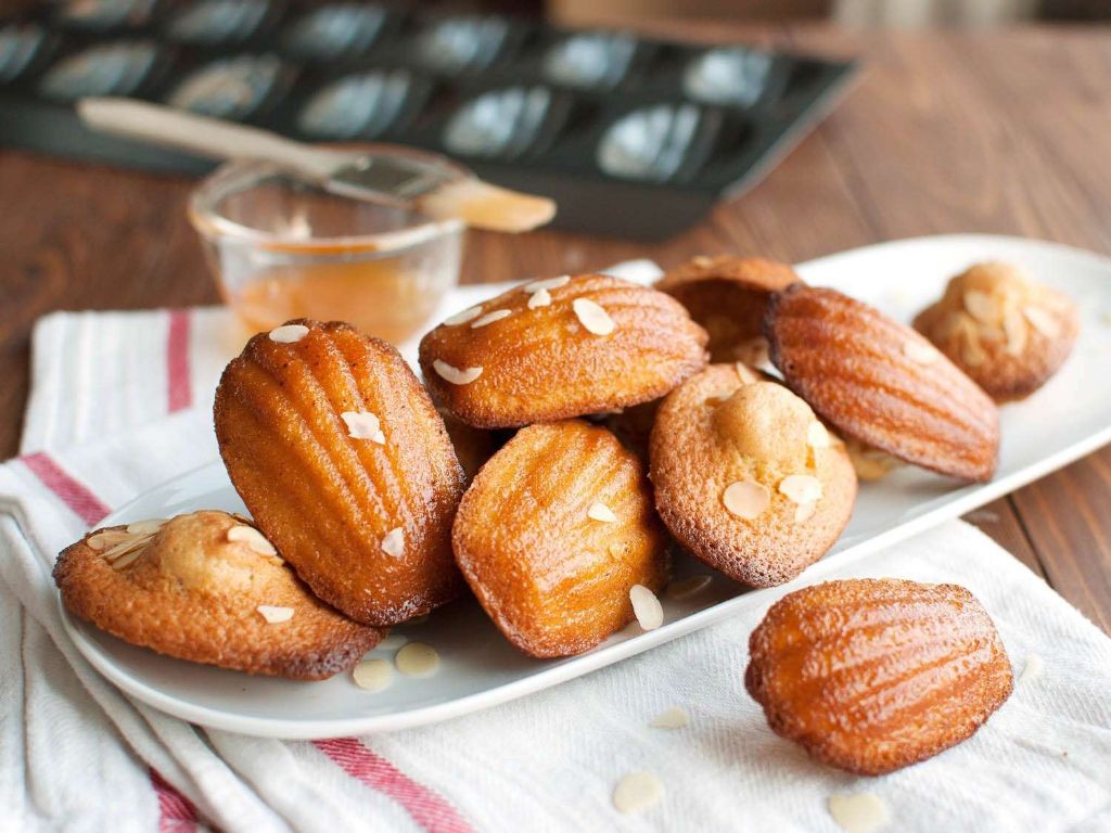 Almond Madelines with Honey Drizzle