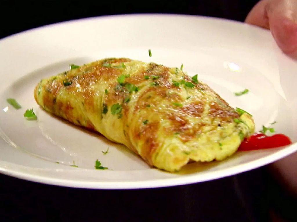 Ant Egg Omelette with Fresh Herbs