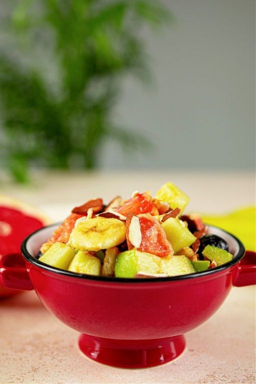 Apple Banana Salad with Honey Dressing