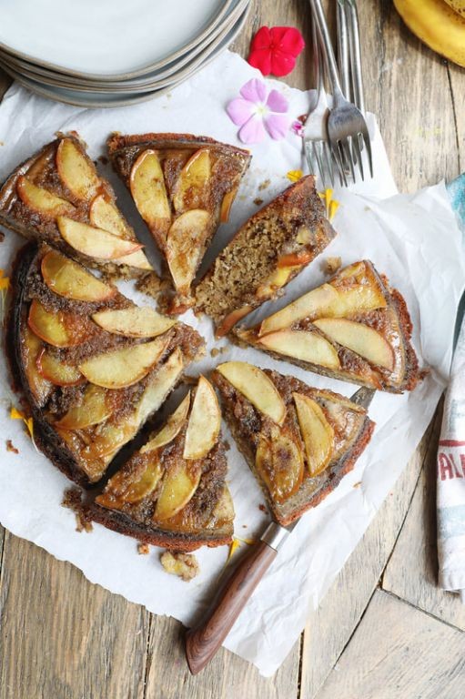 Apple Banana Upside-Down Cake
