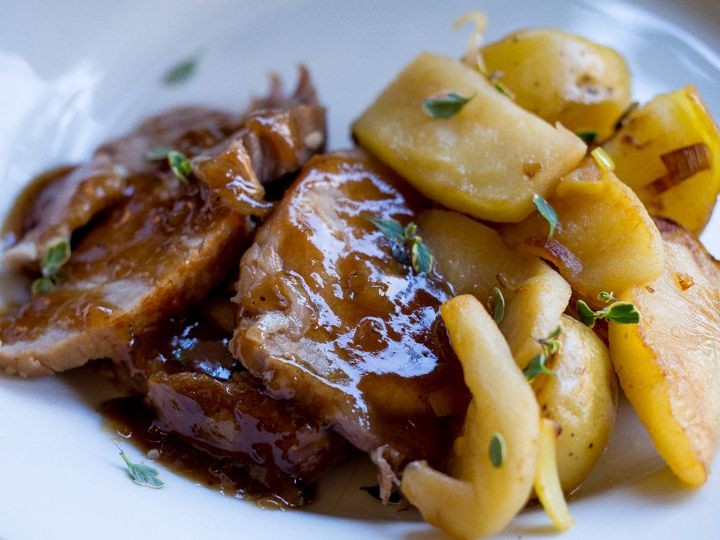 Apple Cider Braised Pork Loin