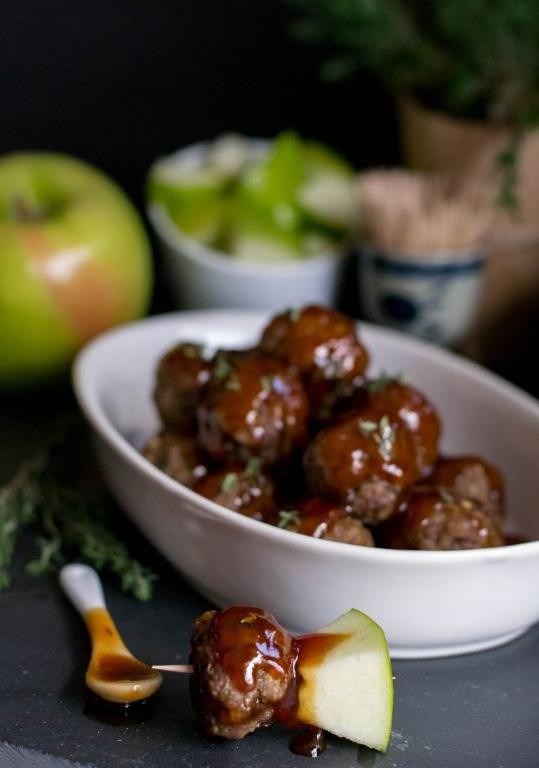 Apple Cider Glazed Meatballs