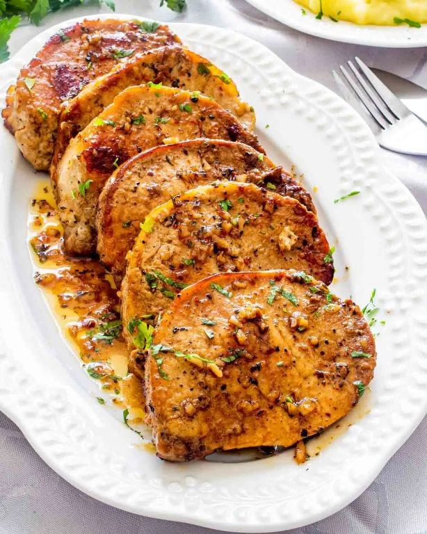 Apple Cider Glazed Pork Steaks in Crock Pot