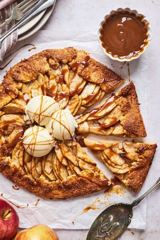 Apple Cinnamon Galette with Brown Sugar Glaze