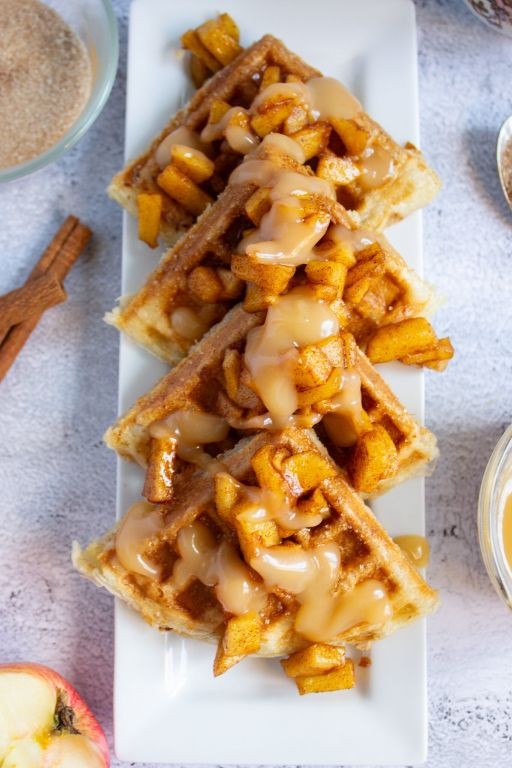 Apple Cinnamon Stuffed Waffles