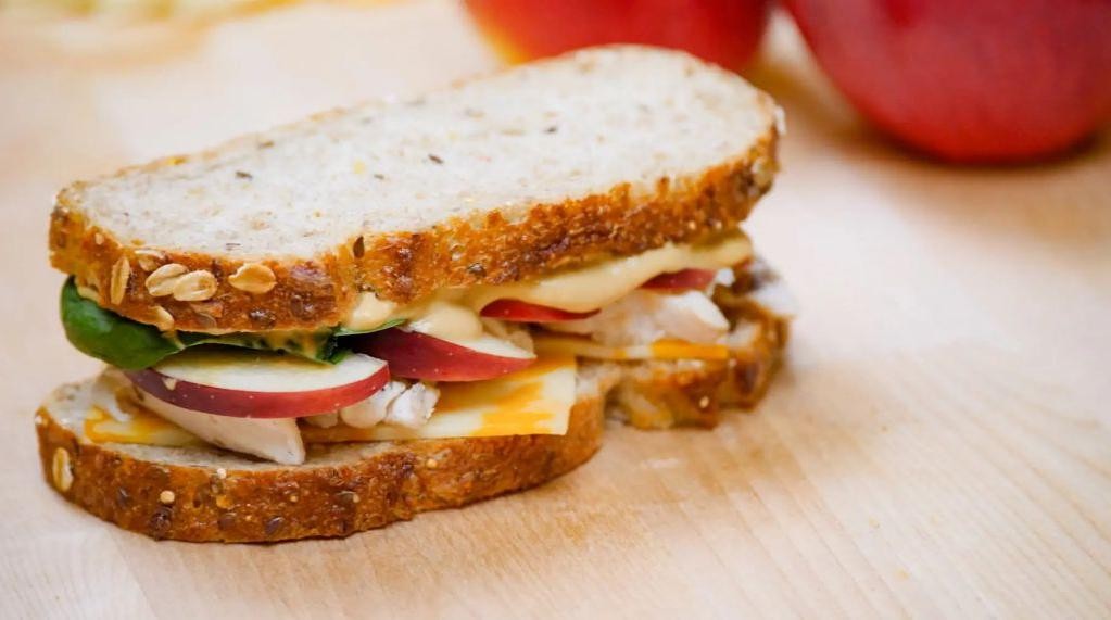 Apple and Cheddar Rotisserie Chicken Sandwich
