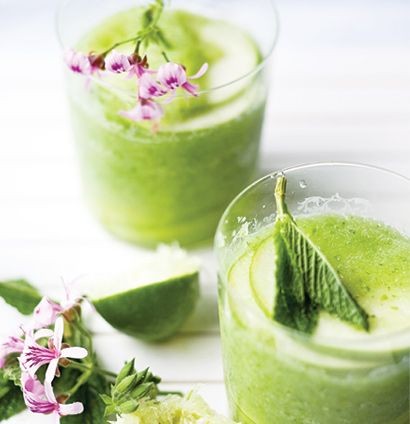 Apple and cucumber slushies