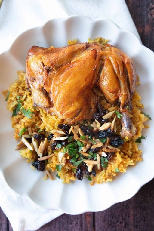 Arabic Chicken Machboos with Rosewater