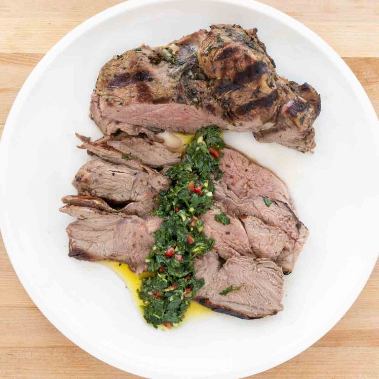 Argentinian-Style Butterflied Leg of Lamb with Chimichurri