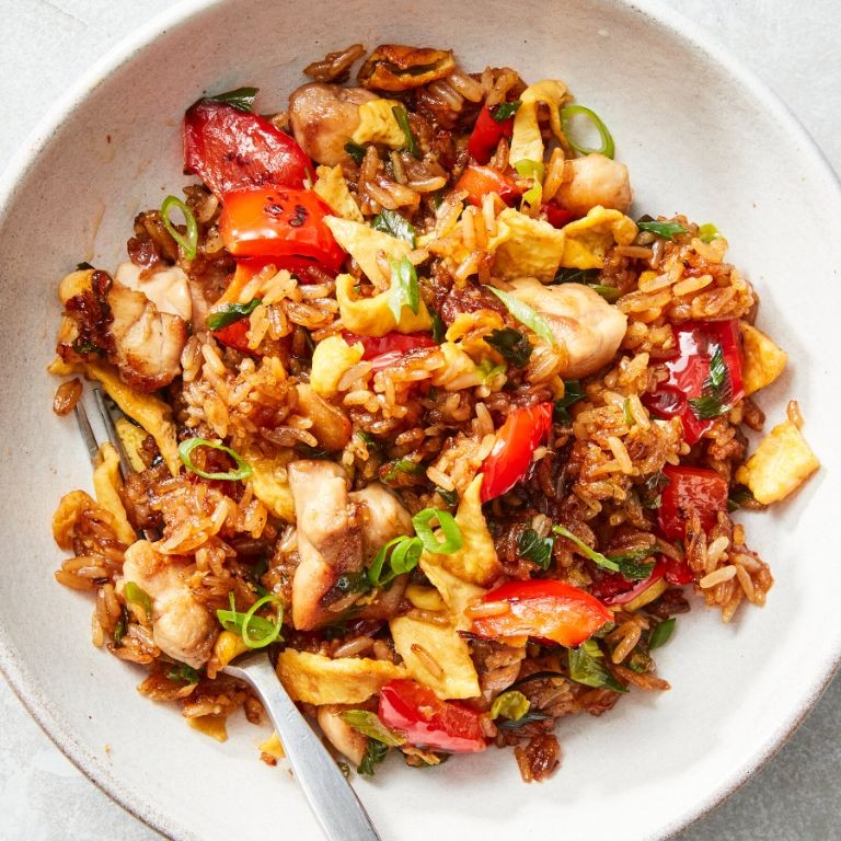 Arroz Chaufa with Coconut Milk