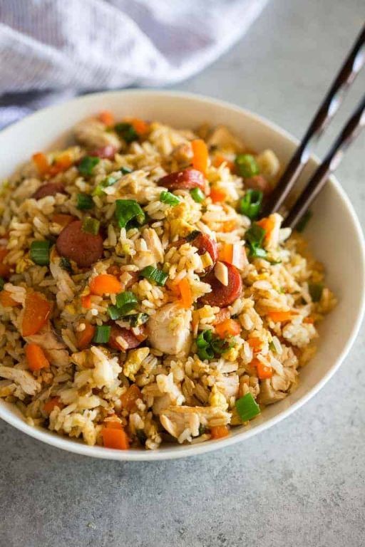Arroz Chaufa with Fried Egg on Top