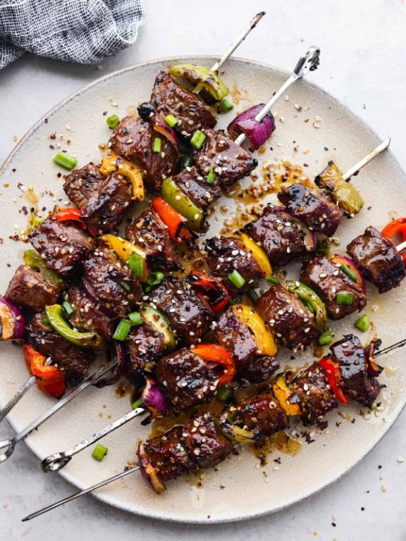 Asian Marinated Tri Tip Skewers