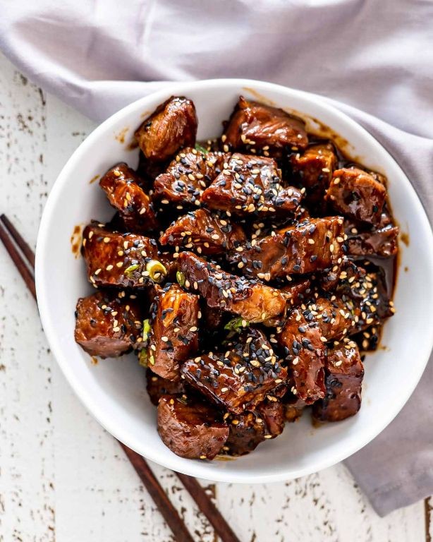 Asian-Inspired Beef Tips with Soy and Ginger