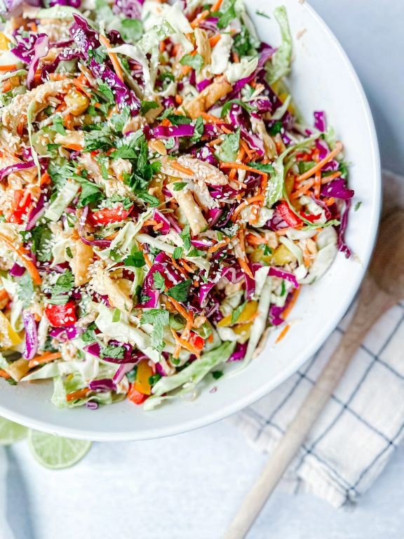 Asian-Inspired Lettuce Salad with Sesame Ginger Dressing