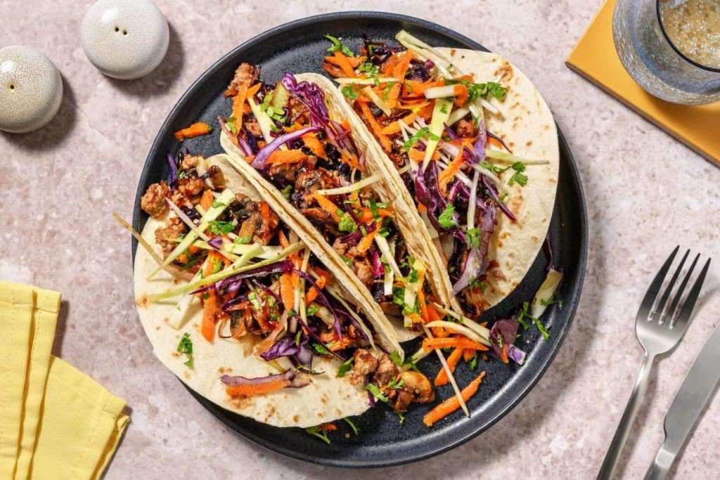 Asian-Inspired Moo Shu Pork Tacos