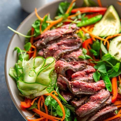 Asian-Style Tenderized Round Steak Salad
