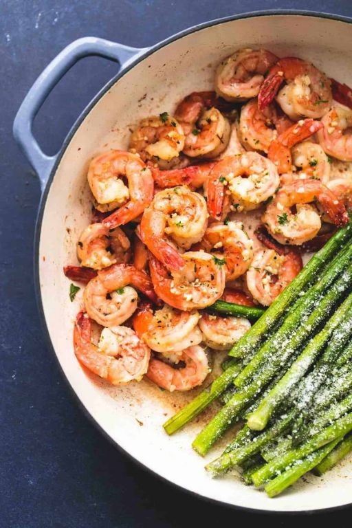 Asparagus and Shrimp Skillet