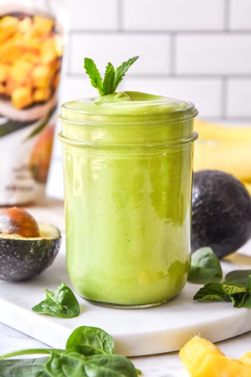 Avocado Mint Pea Protein Smoothie