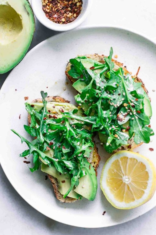 Avocado Toast with Arugula and Lemon