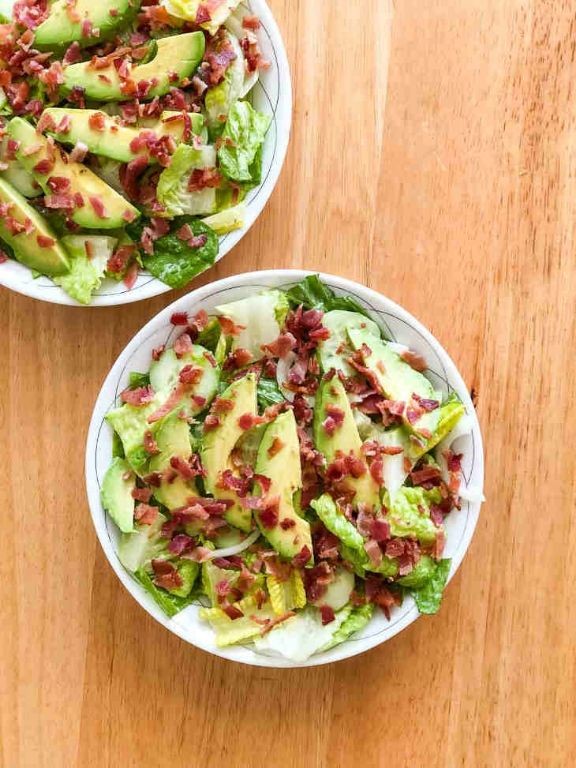 Avocado and Bacon Keto Salad