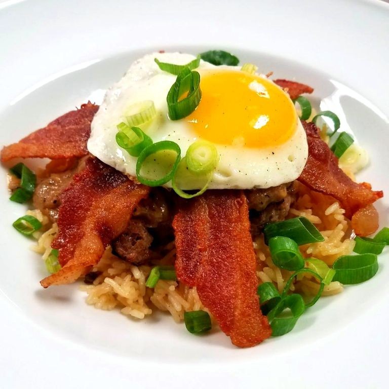 Avocado and Bacon Loco Moco