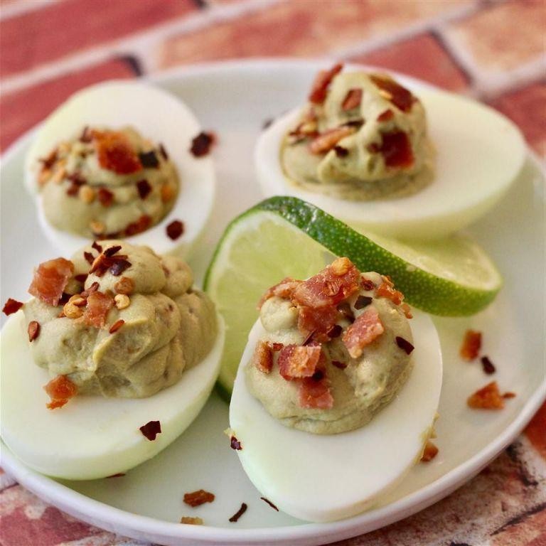 Avocado and Bacon Stuffed Eggs